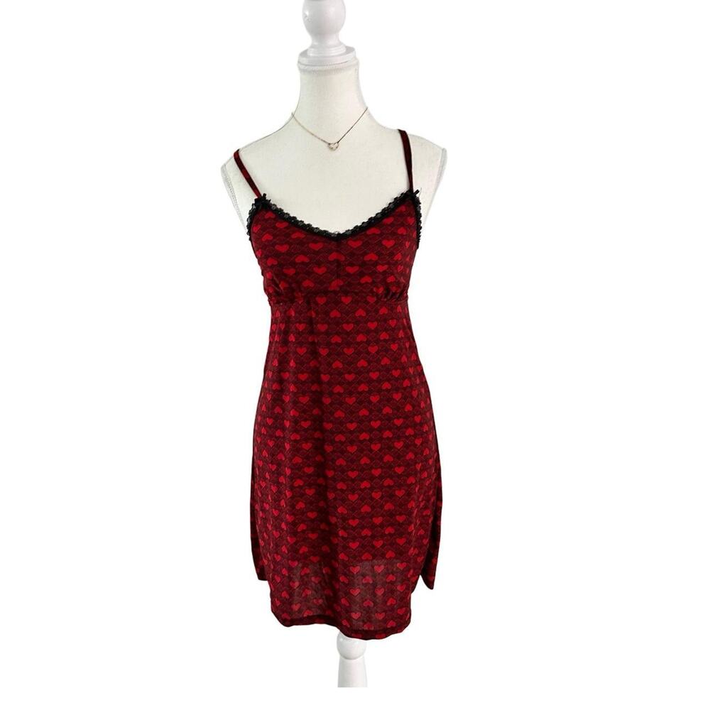 Rene Rofe Size Small Queen of Hearts Laced Mini Dress Super Soft & Comfy